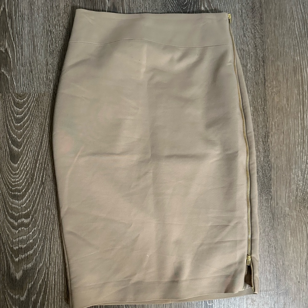 Express Tan Midi Skirt